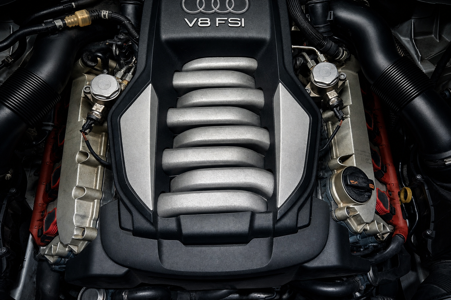 Audi V8 FSI engine bay detail