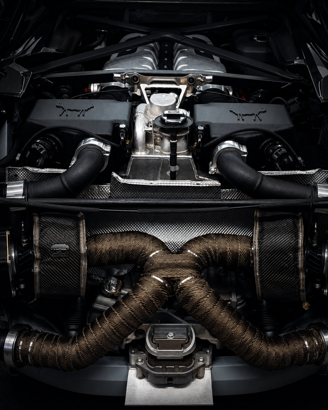 Finished upgraded engine bay detail