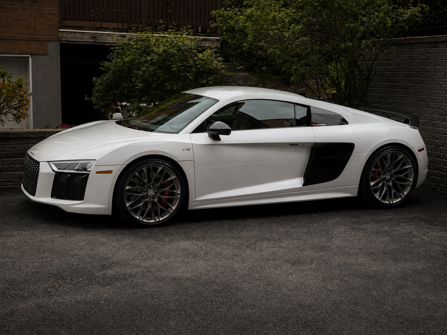 White Audi R8 exterior project photo